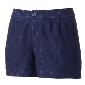 LAUREN CONRAD LC Navy Blue Lace Shorts Size 12